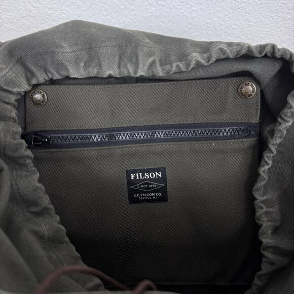 Vintage Filson Ranger Rucksack Backpack Otter Green Canvas CC Filson Workwear - Picture 3 of 16